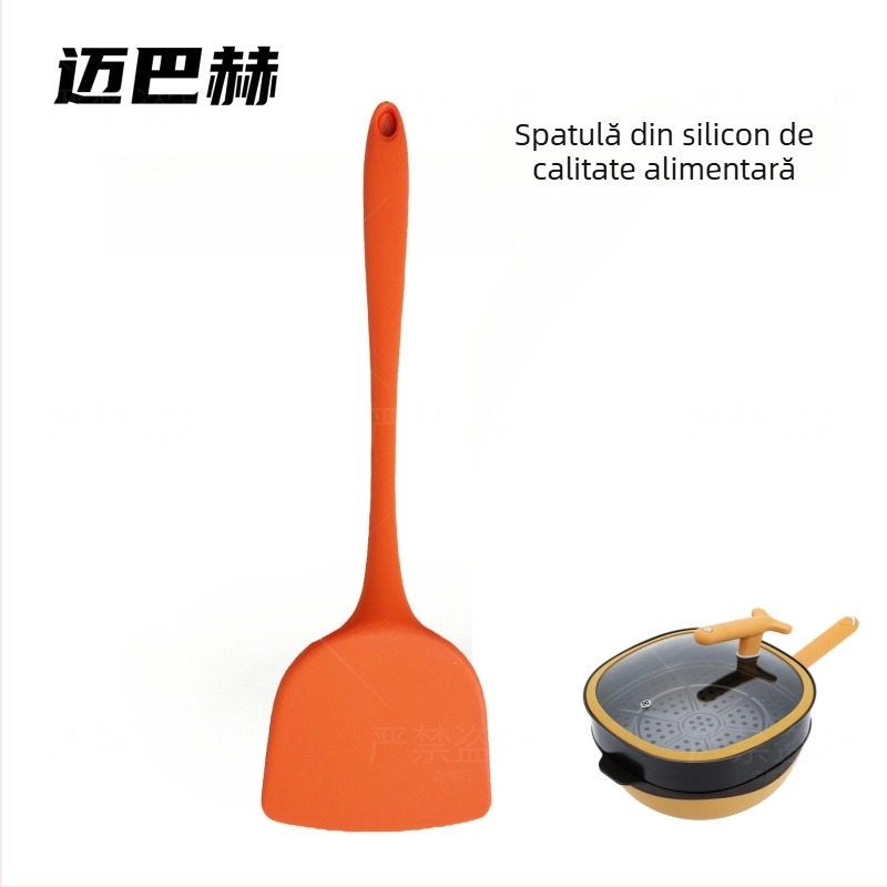 Spatulă din silicon pentru wok, antiaderentă, de calitate alimentară, silențioasă, rezistentă la temperaturi înalte