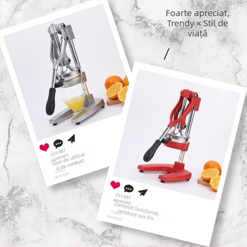 Storcător manual din fontă, design tridimensional, pentru uz casnic, fructe