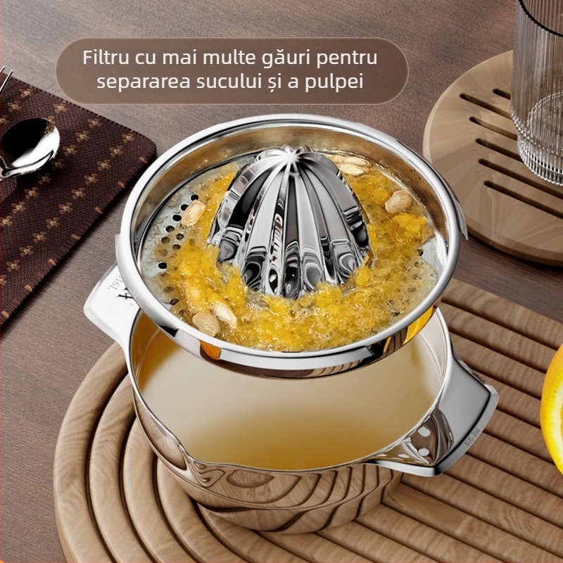 Storcător manual din oțel inoxidabil 316 pentru uz casnic – storcător de lămâie și portocale, presă de fructe