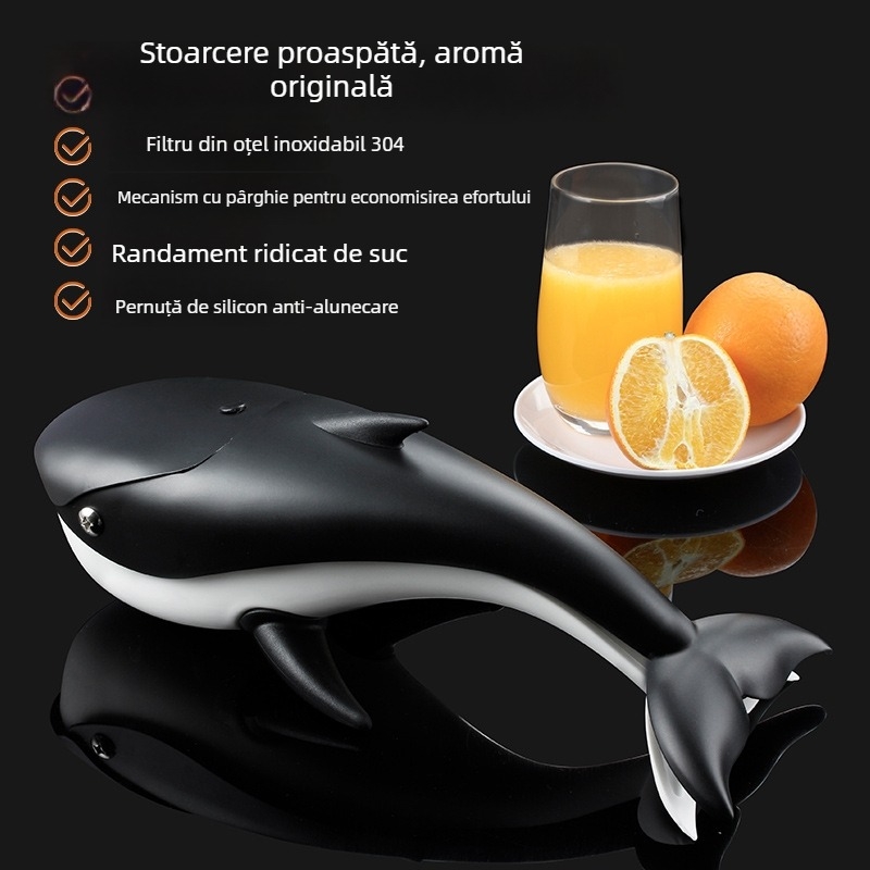 Storcător de fructe manual, în formă de orcă, din oțel inoxidabil 304, mare storcător pentru lămâi, multifuncțional