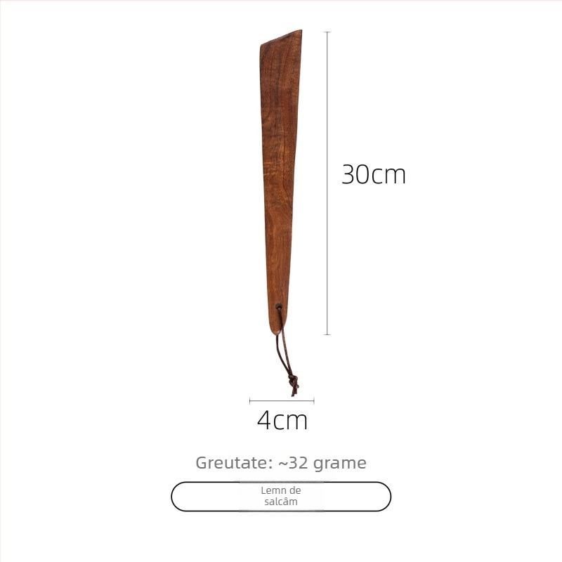 Spatulă de gătit din lemn, antiaderentă, pentru prăjit, rezistentă la temperaturi înalte, design triunghiular, pentru uz casnic
