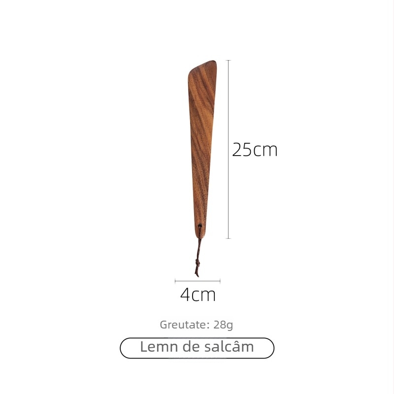 Spatulă de gătit din lemn, antiaderentă, pentru prăjit, rezistentă la temperaturi înalte, design triunghiular, pentru uz casnic
