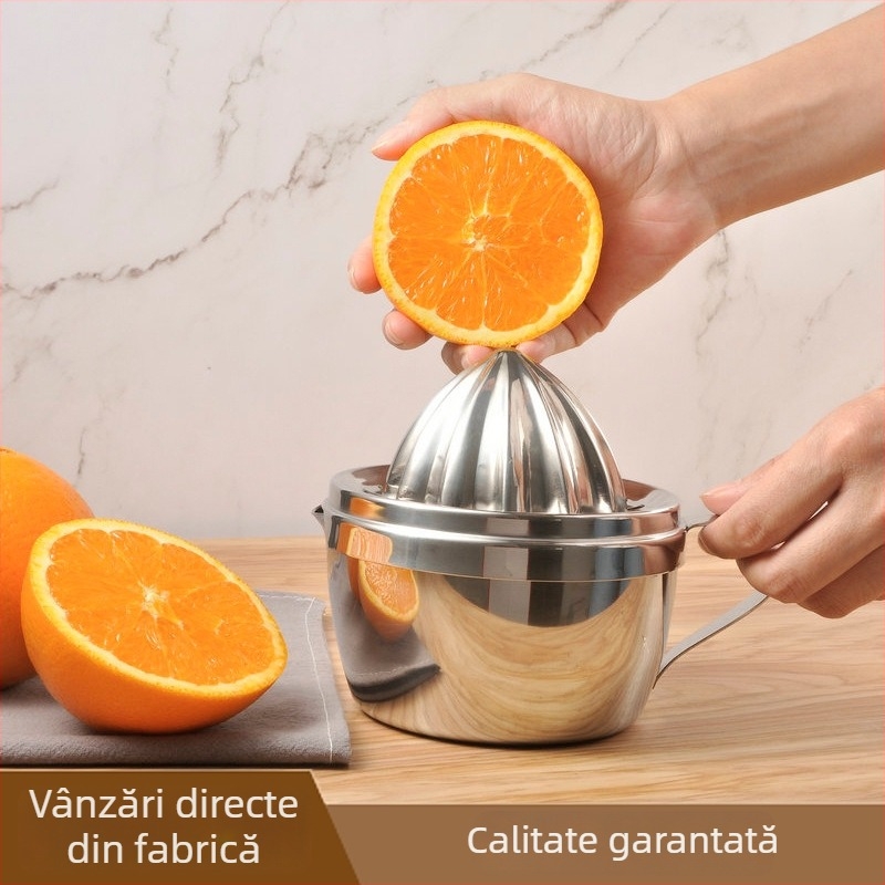 Storcător manual din oțel inoxidabil 304, cu două capete, pentru lămâi și fructe, bucătărie