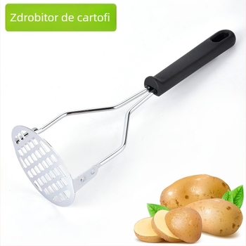 Zdrobitor de cartofi manual și storcător de fructe și legume, din oțel inoxidabil