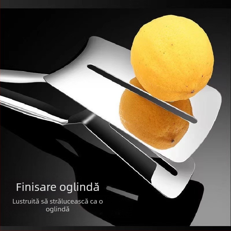 Lopată de gătit din oțel inoxidabil 304, extensibilă, cu clește, spatulă pentru pește și spatulă pentru steak – set multifunctional pentru grătar