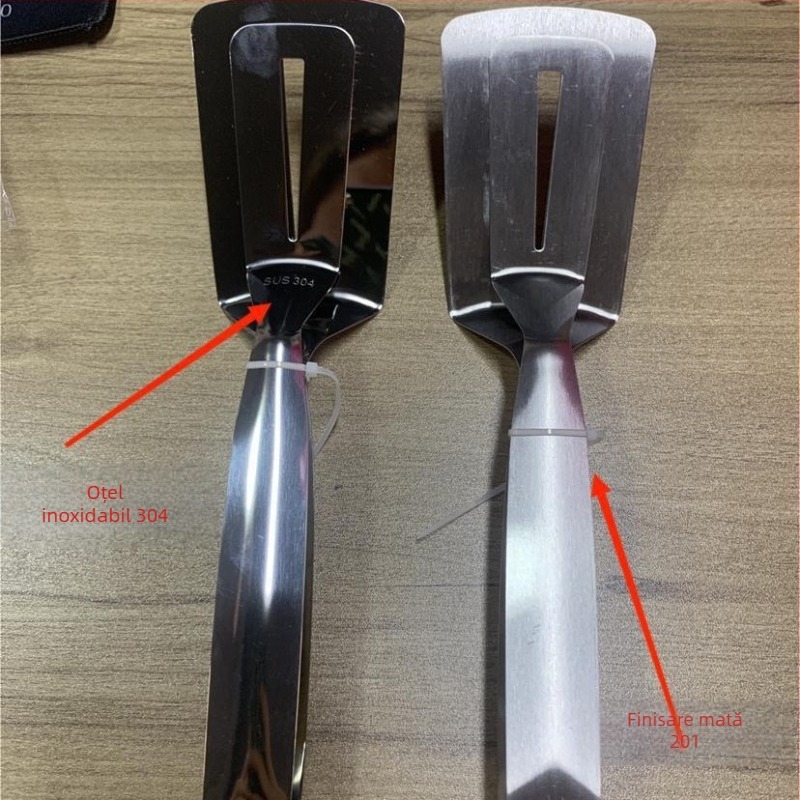 Lopată de gătit din oțel inoxidabil 304, extensibilă, cu clește, spatulă pentru pește și spatulă pentru steak – set multifunctional pentru grătar