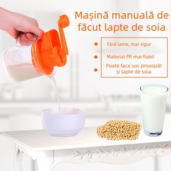 Mașină manuală pentru lapte de soia și storcător de fructe, mini storcător pentru uz casnic