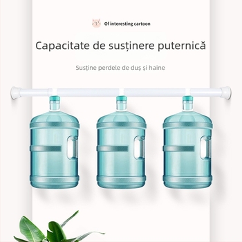 Set nou perdele de duș din poliester, impermeabil, montaj fără găuri pentru baie