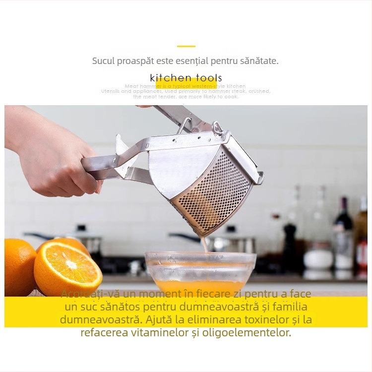 Presă manuală pentru cartofi și cartofi dulci din oțel inoxidabil pentru bucătărie