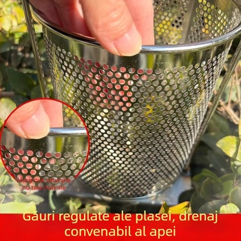Storcător manual din oțel inoxidabil, 2.8 L, pentru presarea vinului din orez și deshidratarea legumelor