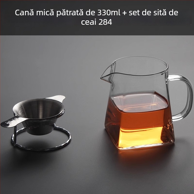 Ceainic din sticlă rezistent la căldură, cu filtru încorporat și separator pentru ceai cu mandarină verde mică, pentru Gongfu ceai