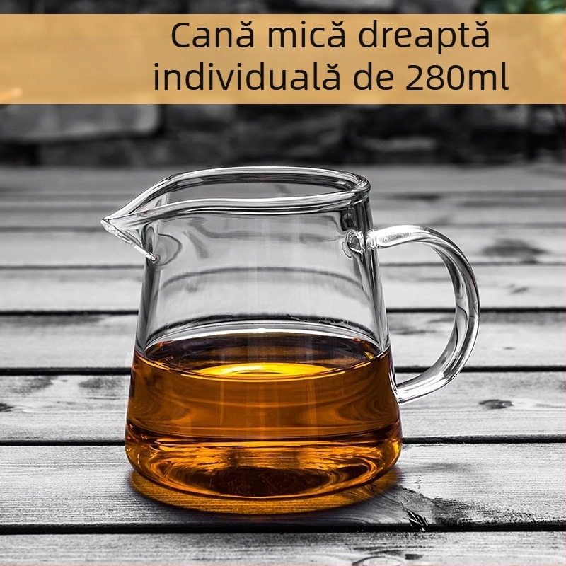 Ceainic din sticlă rezistent la căldură, cu filtru încorporat și separator pentru ceai cu mandarină verde mică, pentru Gongfu ceai