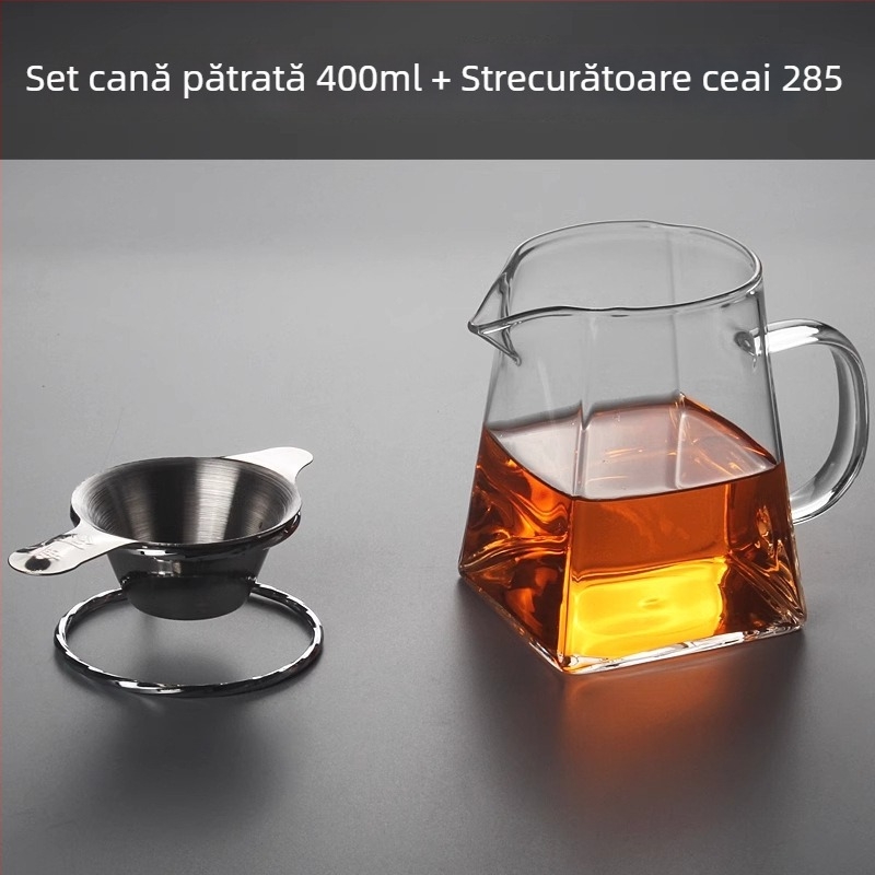 Ceainic din sticlă rezistent la căldură, cu filtru încorporat și separator pentru ceai cu mandarină verde mică, pentru Gongfu ceai