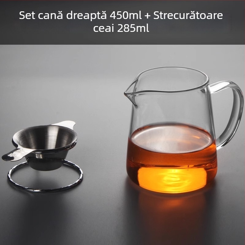 Ceainic din sticlă rezistent la căldură, cu filtru încorporat și separator pentru ceai cu mandarină verde mică, pentru Gongfu ceai
