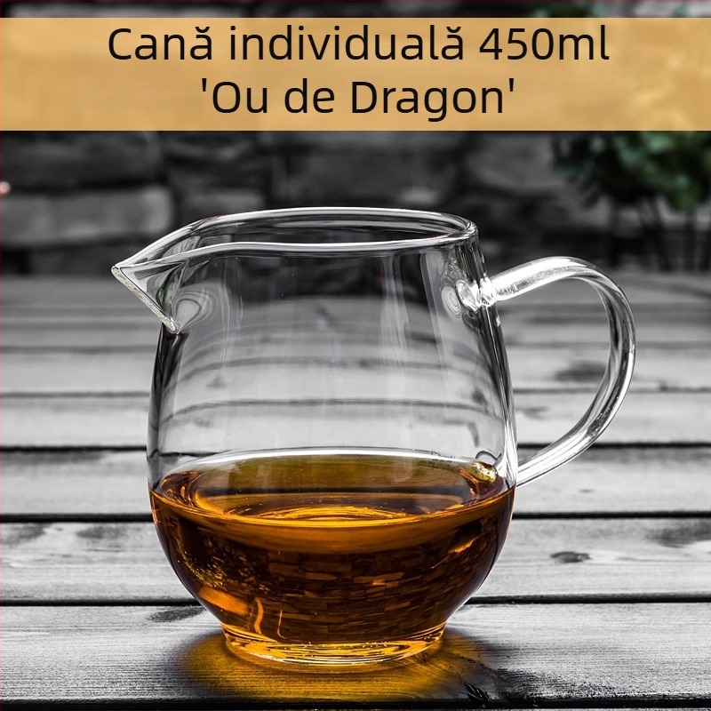 Ceainic din sticlă rezistent la căldură, cu filtru încorporat și separator pentru ceai cu mandarină verde mică, pentru Gongfu ceai