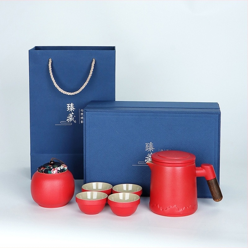 Set ceramic de ceai pentru călătorii cu ceainic Kung Fu și ceașcă, stil chinezesc, kit de preparare a ceaiului, cadou în aer liber