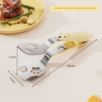 Spatulă pentru prăjit din oțel inoxidabil pentru pește, spatulă multifuncțională pentru grătar, gătit pește și clătite