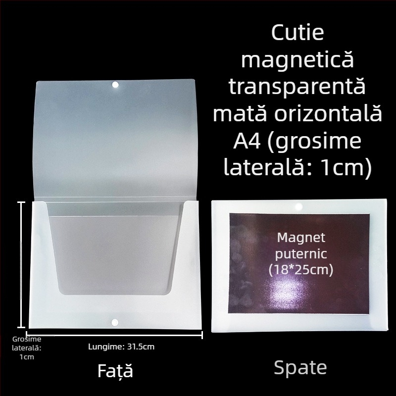 Cutie de fișiere cu cataramă magnetică și Kanban – PP, model L-DD