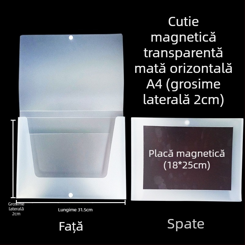 Cutie de fișiere cu cataramă magnetică și Kanban – PP, model L-DD