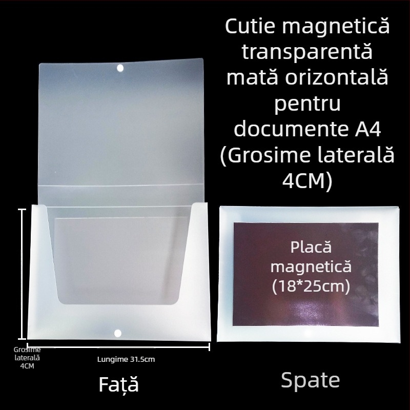 Cutie de fișiere cu cataramă magnetică și Kanban – PP, model L-DD