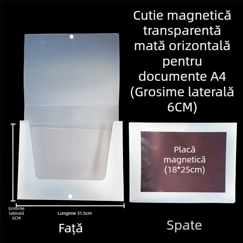 Cutie de fișiere cu cataramă magnetică și Kanban – PP, model L-DD