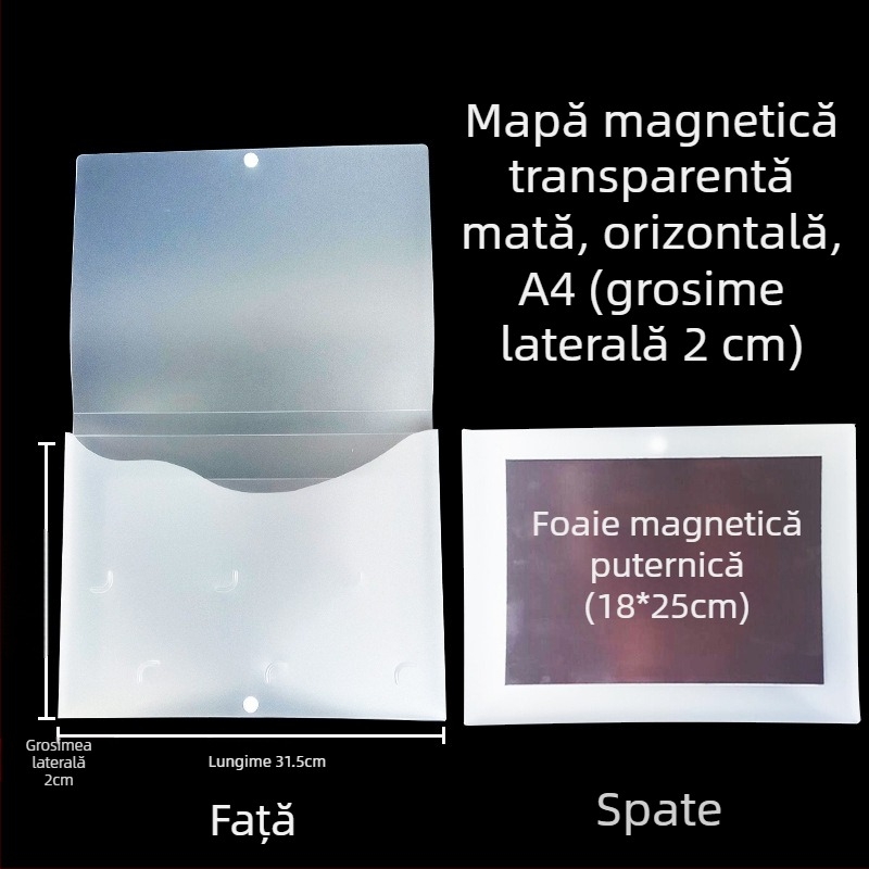 Cutie de fișiere cu cataramă magnetică și Kanban – PP, model L-DD