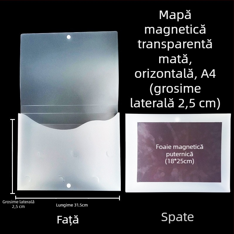 Cutie de fișiere cu cataramă magnetică și Kanban – PP, model L-DD