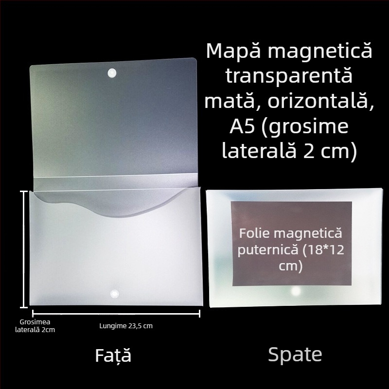 Cutie de fișiere cu cataramă magnetică și Kanban – PP, model L-DD