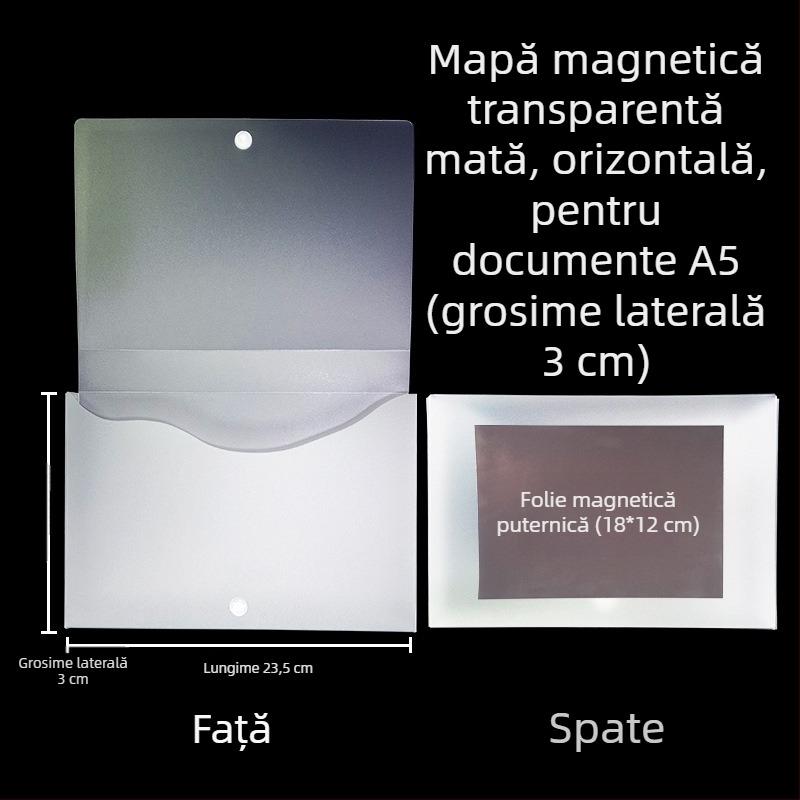 Cutie de fișiere cu cataramă magnetică și Kanban – PP, model L-DD