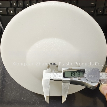 Bază circulară albă din plastic pentru arcul cu baloane și decorul mesei de nuntă, diametru 21 cm