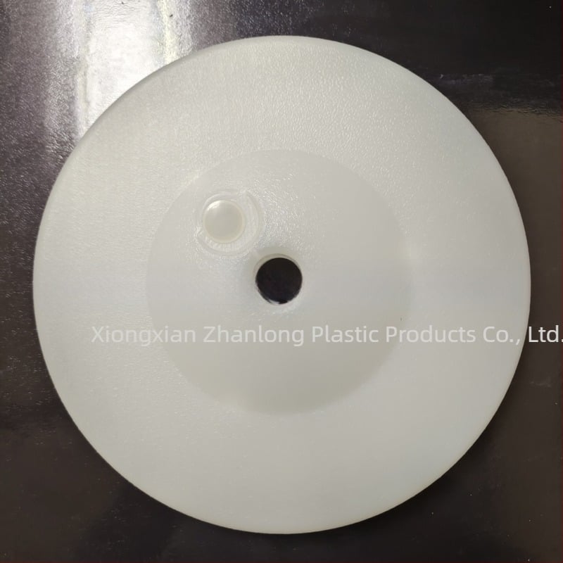 Bază circulară albă din plastic pentru arcul cu baloane și decorul mesei de nuntă, diametru 21 cm