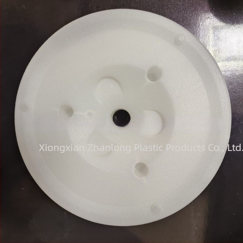 Bază circulară albă din plastic pentru arcul cu baloane și decorul mesei de nuntă, diametru 21 cm