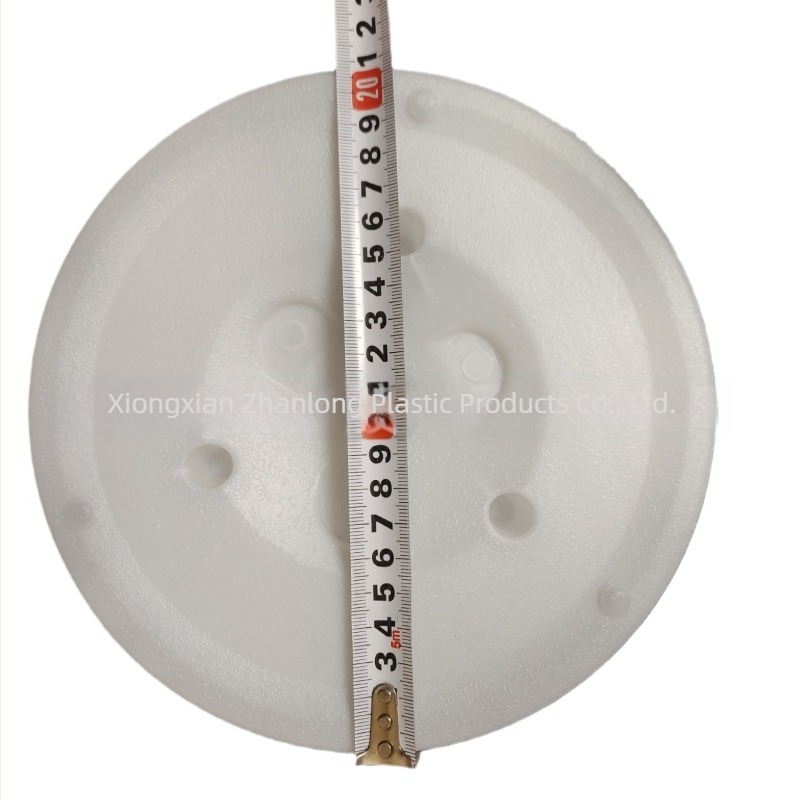 Bază circulară albă din plastic pentru arcul cu baloane și decorul mesei de nuntă, diametru 21 cm