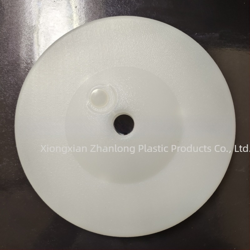 Bază circulară albă din plastic pentru arcul cu baloane și decorul mesei de nuntă, diametru 21 cm