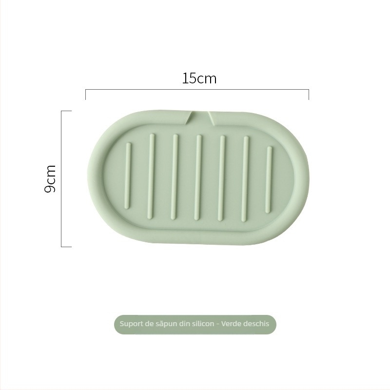 Suport pentru săpun din silicon cu drenaj – antiderapant pentru baie