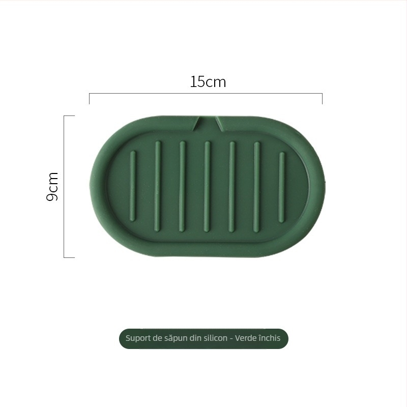 Suport pentru săpun din silicon cu drenaj – antiderapant pentru baie