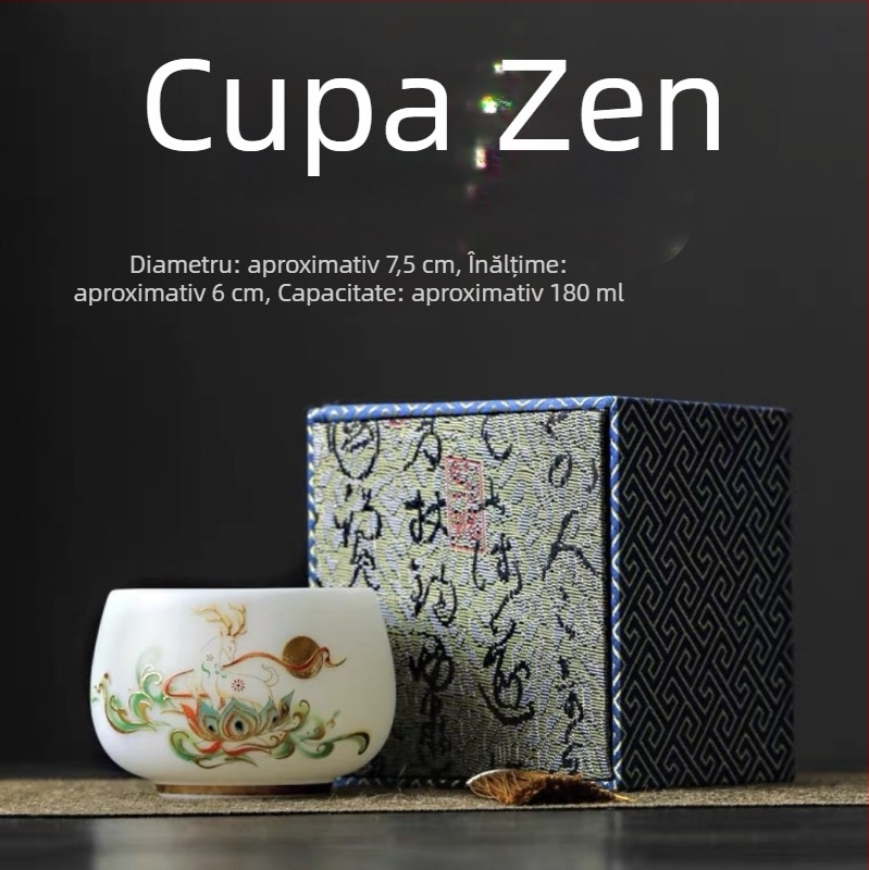 Ceașcă de ceai din porțelan Ice Jade, unică, pentru ceai Kung Fu, porțelan de înaltă calitate, cadou de afaceri în cutie cadou