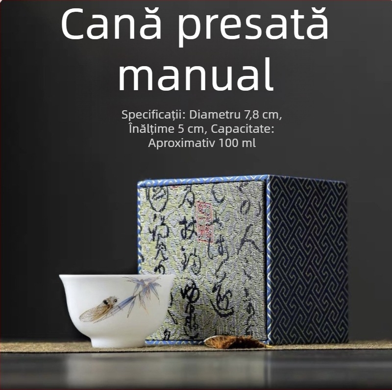 Ceașcă de ceai din porțelan Ice Jade, unică, pentru ceai Kung Fu, porțelan de înaltă calitate, cadou de afaceri în cutie cadou