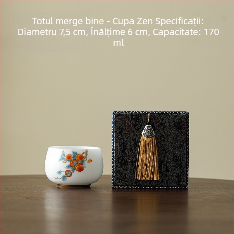 Ceașcă de ceai din porțelan Ice Jade, unică, pentru ceai Kung Fu, porțelan de înaltă calitate, cadou de afaceri în cutie cadou