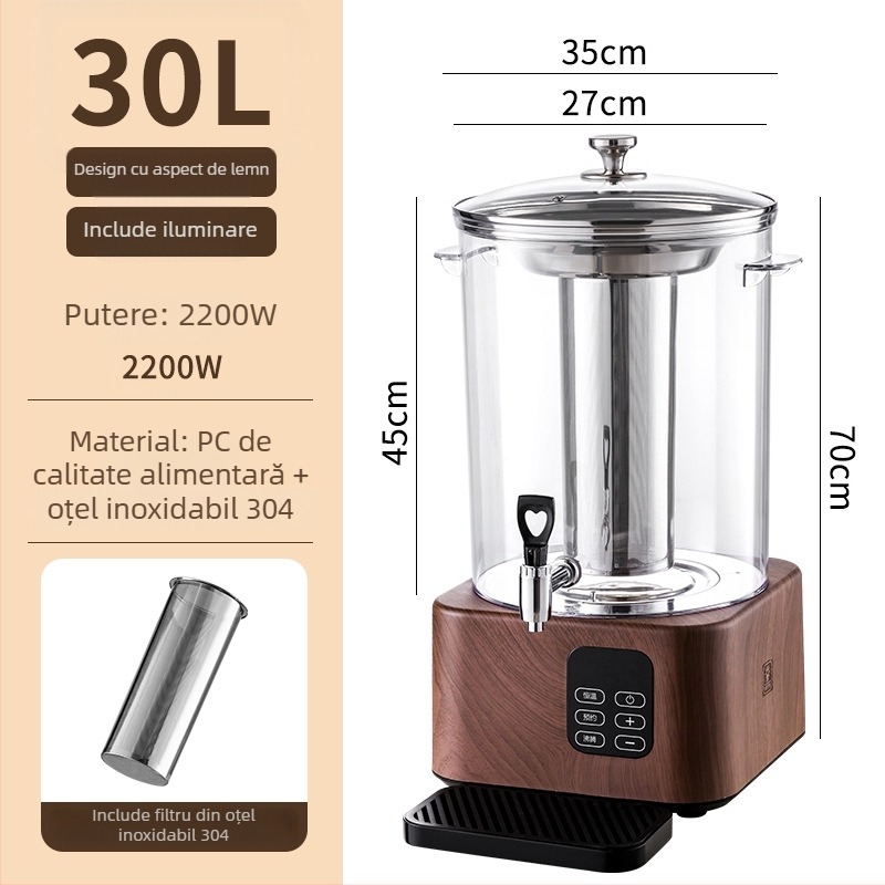 Recipient electric pentru infuzarea ceaiului – aparat inteligent de preparare a ceaiului cu recipient filtrant mare, pentru uz casnic și comercial în magazine milk tea