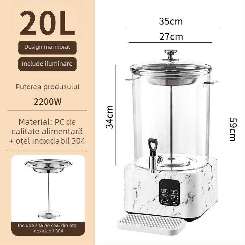 Recipient electric pentru infuzarea ceaiului – aparat inteligent de preparare a ceaiului cu recipient filtrant mare, pentru uz casnic și comercial în magazine milk tea