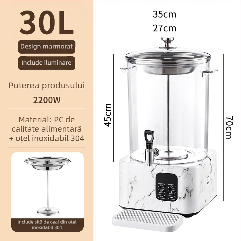 Recipient electric pentru infuzarea ceaiului – aparat inteligent de preparare a ceaiului cu recipient filtrant mare, pentru uz casnic și comercial în magazine milk tea
