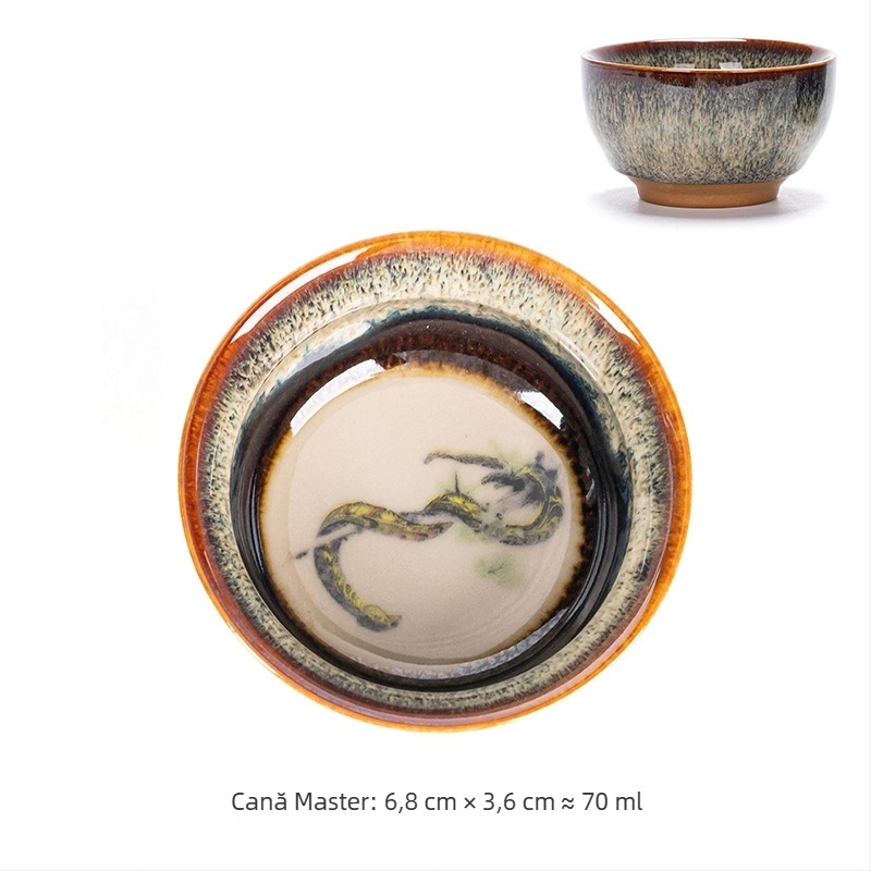 Ceașcă de ceai ceramică Jianyang Jianzhan, Doisprezece zodii, stil Kung Fu, ceașcă mică de ceai