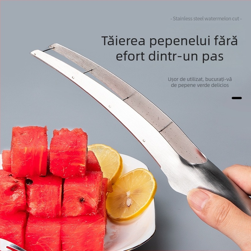 Unealtă de tăiere pepene cu mâner îmbunătățit — cuțit pentru cuburi de pepene și pepene Hami