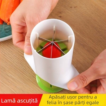Plus Kitchen Tăietor pentru castraveți cu lamă din oțel inoxidabil — dispozitiv multifuncțional pentru fructe și legume