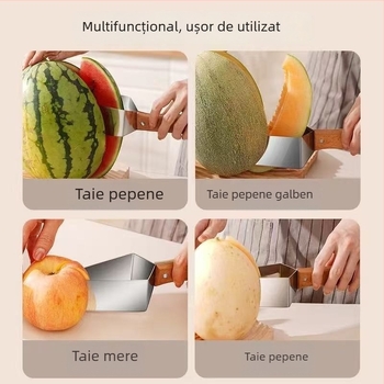 Unealtă din oțel inoxidabil pentru tăiere pepene – separator triunghiular pentru fructe uz casnic