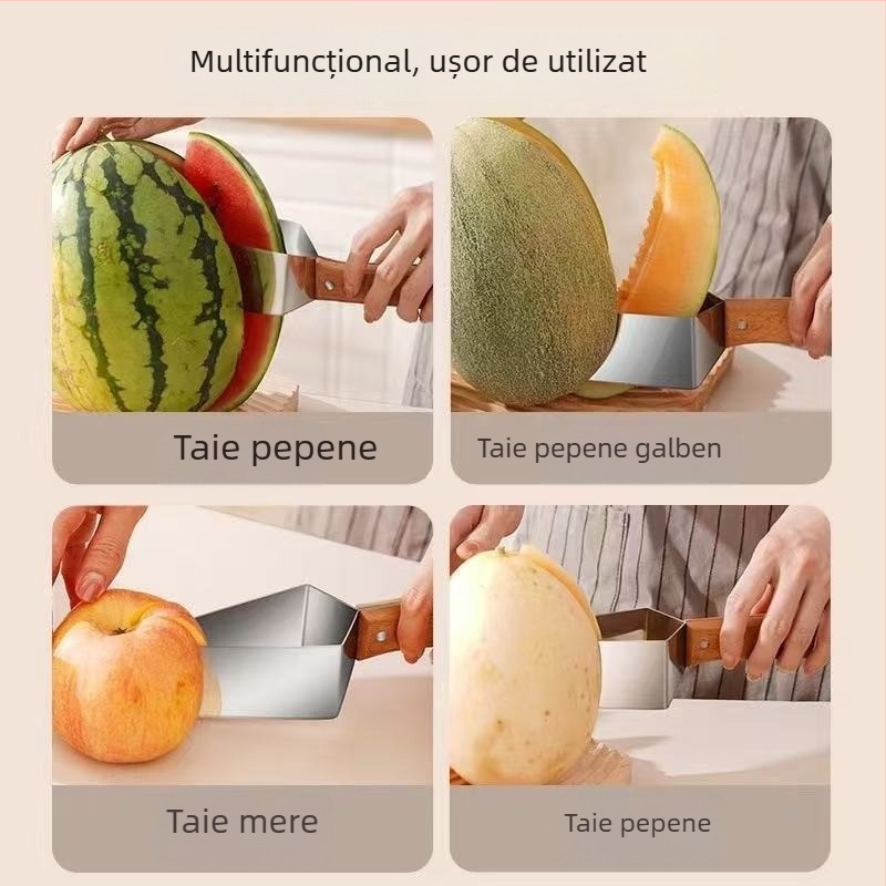 Unealtă din oțel inoxidabil pentru tăiere pepene – separator triunghiular pentru fructe uz casnic
