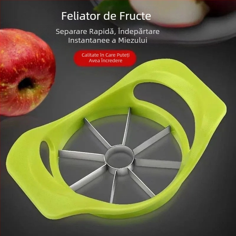 Feliator mare de mere, cu 8 secțiuni – tăietor de fructe pentru mere și pere, din plastic ABS