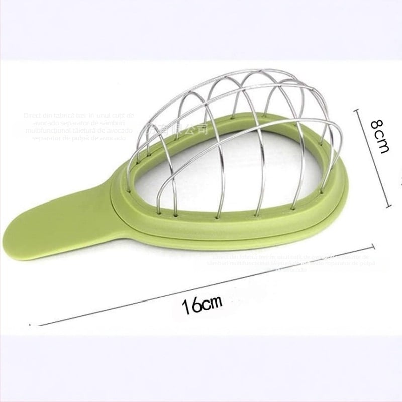 Cuțit de avocado trei în unu, cu extractor de sâmbure și separator de pulpă