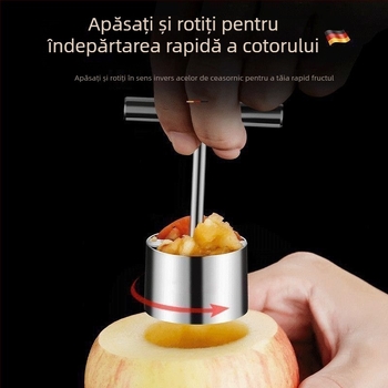 Găuritor și scobitor pentru fructe din oțel inoxidabil, potrivit pentru pere și mere